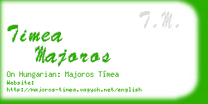 timea majoros business card